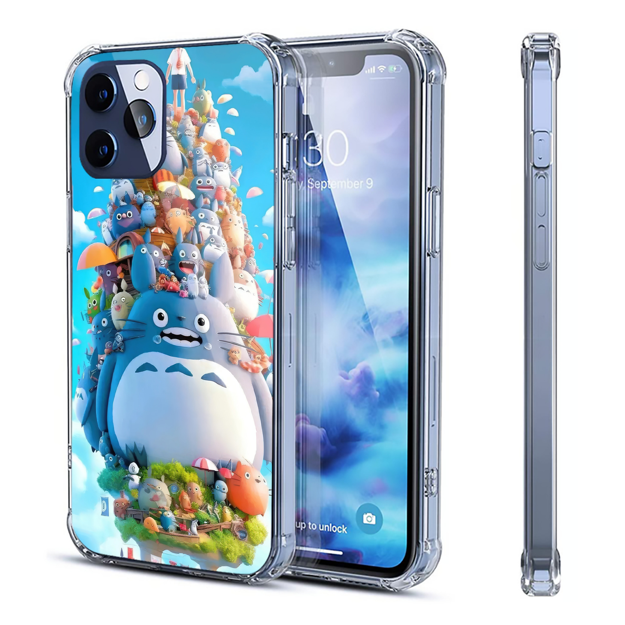（画像用） となりのトトロ 草壁メイ 草壁サツキ My Neighbor Totoro Satsuki Kusakabe Mei Kusakabe 【iPhone 12シリーズ対応】透明スマホケース（クリアソフトケース）